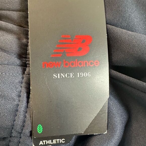 NWT New Balance Men’s Tenacity Performance Fleece Black Blue Joggers - Size M - Picture 10 of 11